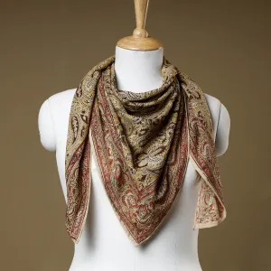 Yellow - Original Pedana Kalamkari Block Printed Cotton Scarf