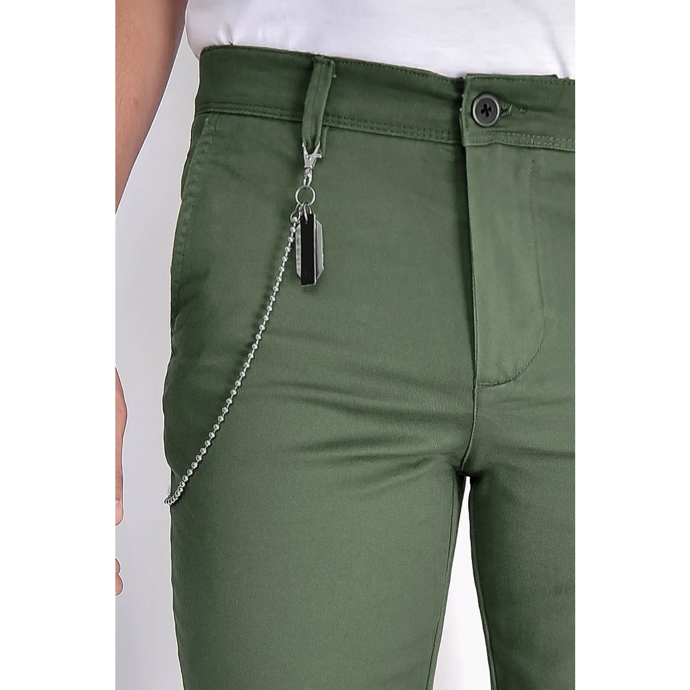 Zara Olive Skinny Chinos